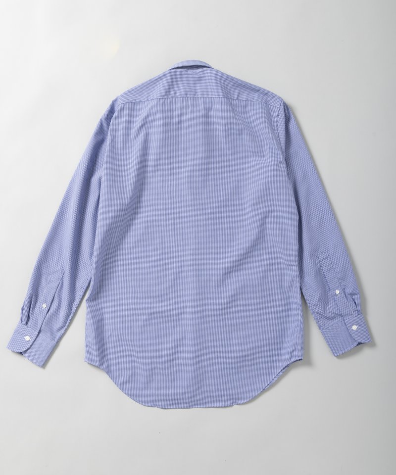 Maker's Shirt 鎌倉 マイクロギンガムチェックシャツ ブルー/M-L(40-84