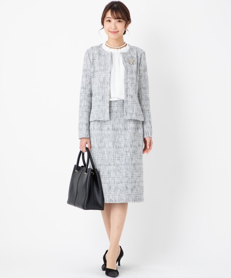 【自由区】ツィードスカートスーツフォーマル/ドレス