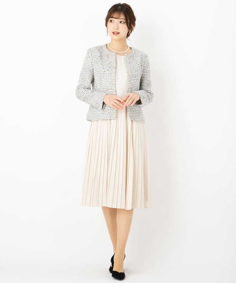 Select Shop 【スーツ2点SET】ミックスツイードジャケット&ワンピース ...