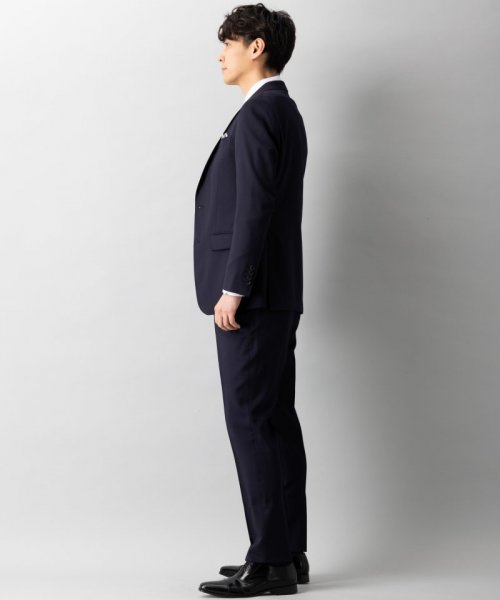 SUIT SELECT  スーツセレクト　レギュラーフィットウールスリーピーススーツ　ネイビー/Y5