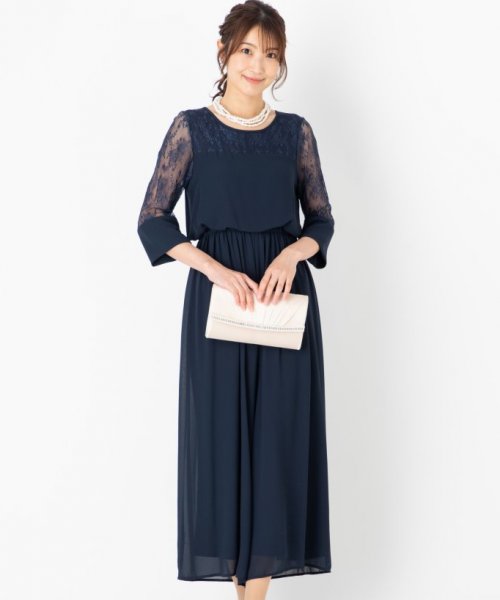 Select Shop 【ドレス2点セット】レース切替ワイドパンツドレス