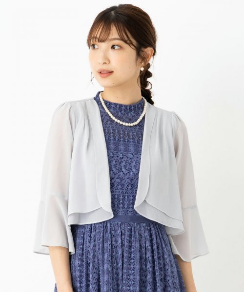 Select Shop 袖口フレアシフォンボレロ グレー/L｜結婚式パーティーの ...