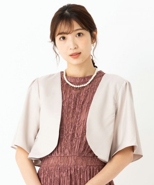 Select Shop 袖口フレアシフォンボレロ ベージュ/M｜結婚式パーティー