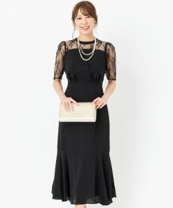 Select Shop  【ドレス2点SET】ビスチェ風マーメイドドレス　ブラック/M