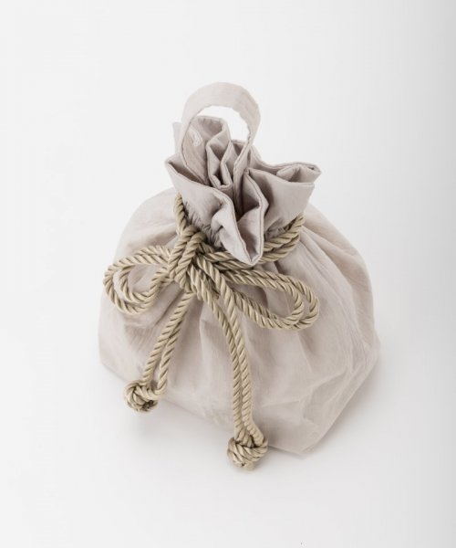 utatane  【浴衣】フルセット用バッグ　巾着/小花柄×グレー