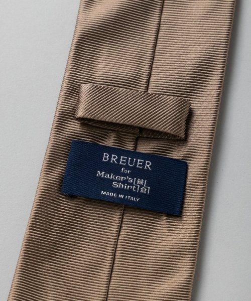 Maker's Shirt 鎌倉  【セット】BREUER・シャイニーゴールドタイ&シルクチーフセット　ゴールドブラウン