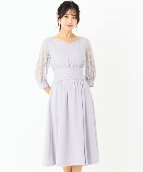 JILL STUART ジルスチュアート レイシーパフドレス ラベンダー/S｜結婚