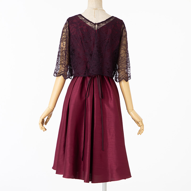 AIMER ドレス ワインレッド(おまけでボレロ付き) - ミディアムドレス