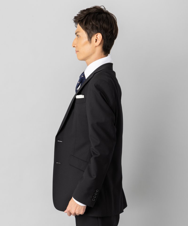 04【新品未使用】ニコル スーツ 44 メンズ S ～ スリム体 M Y4 黒