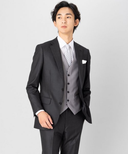 green label relaxing グリーンレーベルリラクシング REDA・フォーマル3ピーススーツ  ネイビー/A5｜結婚式パーティーのレンタルドレス・アイテムはCariru